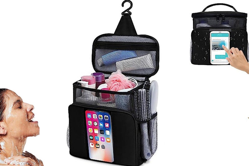 Shower Caddy Bag Portable Hanging Shower Tote Bags With Hook For Travel Carousel 1