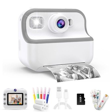 Kids Camera Instant Print Toys Toddler Cameras Printing Photos,1080P Video Camer Carousel 1