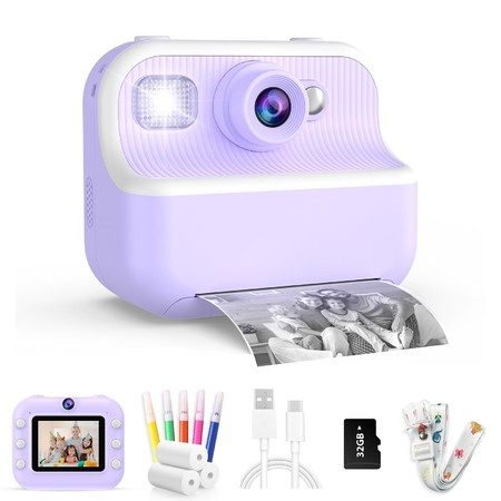 Kids Camera Instant Print Toys Toddler Cameras Printing Photos1080P Video Camer Carousel 1
