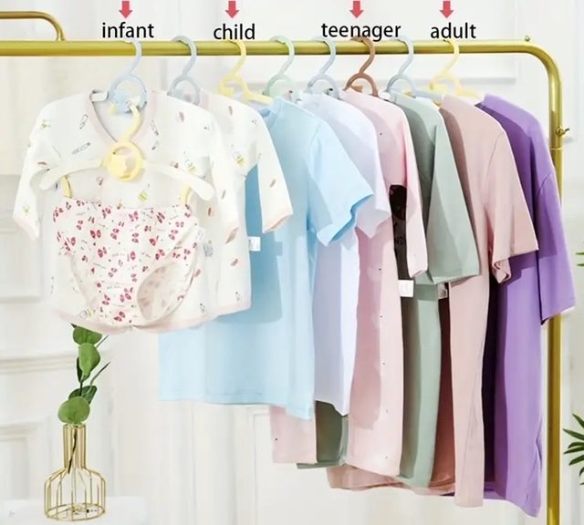 5pcs Adjustable Kids Hangers That Will Grow Up Year0-Year18 Carousel 2