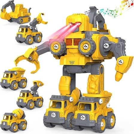 5 in 1 Construction Robot Kids STEM Toys Vehicles Carousel 1