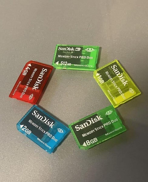 Rare! SanDisk Crystal 512M 1G 2G 4G 8G Combo Memory Stick Pro Duo Magic Gate Carousel 2