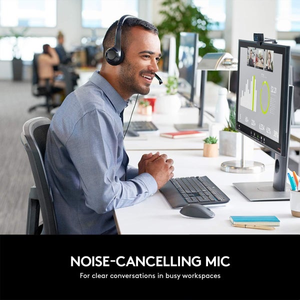 Logitech H390 USB Headset with Microphone Noise Cancelling Audio Controls Ultra Carousel 2