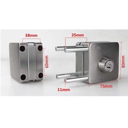 304 Stainless Steel Sliding Glass Door Security Lock Gate Lock Carousel 9