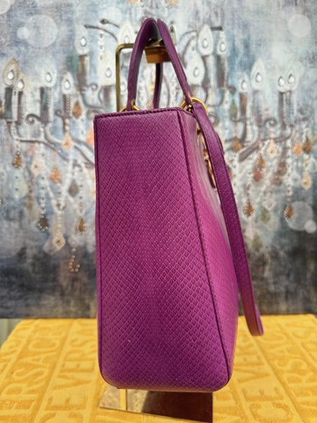 Authentic Preowned Large Pink Python Lady Dior Bag with Gold Hardware62944297434371113