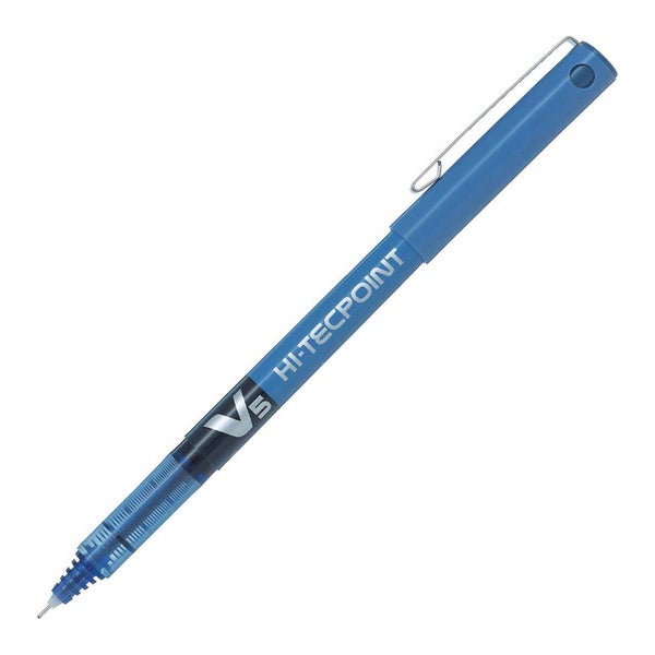 Pilot Hi-Tecpoint V5 Rollerball Extra Fine Blue Pens (BX-V5-L) x 12's pack Carousel 1
