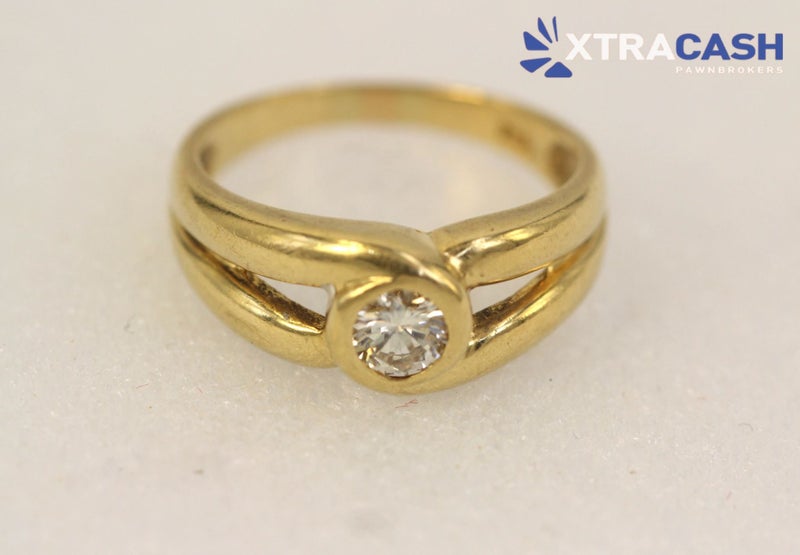 18ct Gold Diamond Solitaire Ring with Papers Carousel 1