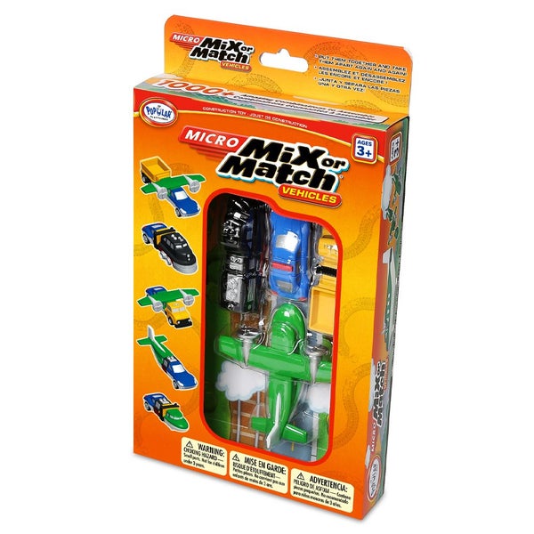 Popular Playthings Micro Mix or Match Set 2 Play Car Truck Vehicles Toy Kids 3y+ Carousel 1