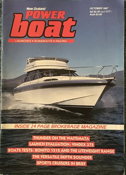 VINTAGE MAGAZINE: Power Boat New Zealand - Vol.4 - No.5 - October 1987 Carousel 1