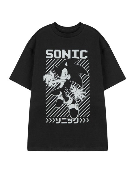 Sonic the Hedgehog Black Short Sleeved T-Shirt (Mens) Carousel 1