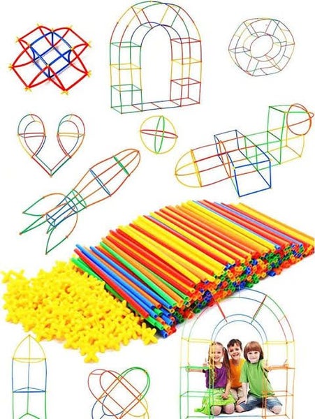 two large box of staw building toy 750+ pieces Carousel 2