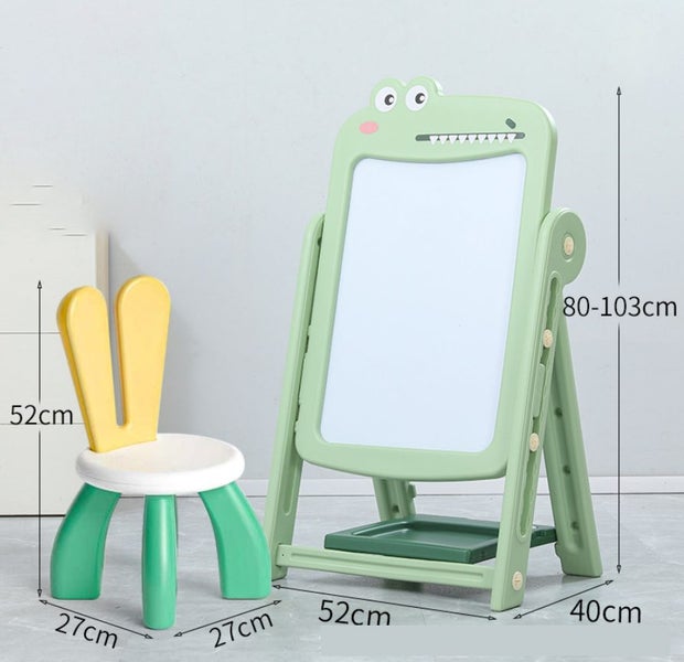 Kids Drawing Board Art Easel Kids' Drawing Easel with Chair Carousel 4
