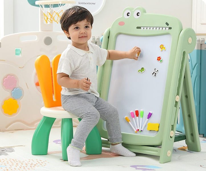 Kids Drawing Board Art Easel Kids' Drawing Easel with Chair Carousel 2