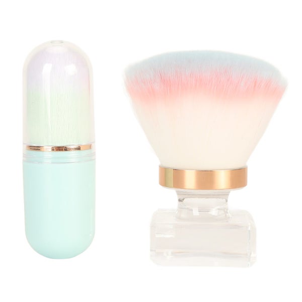 capsule makeup brush 2pcs Liquid Foundation Brush Clear Base Soft Dense Hair Carousel 8