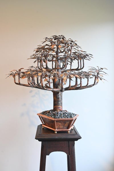 Copper Bonsai Tree Sculpture hand made Carousel 2