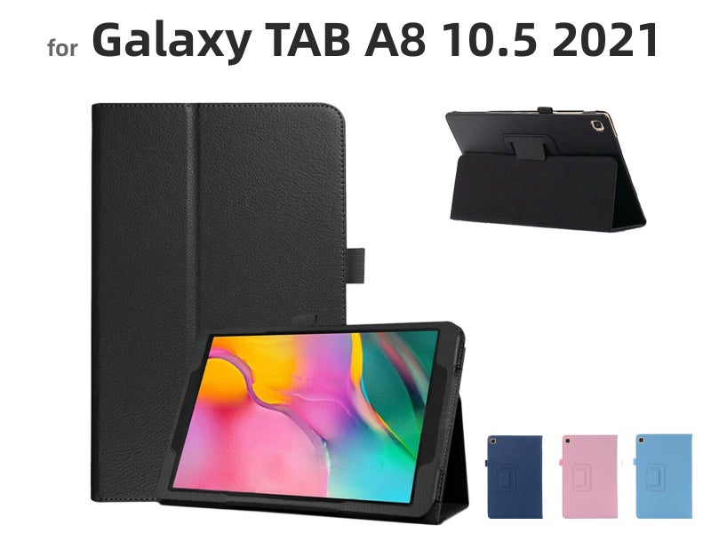 Samsung Galaxy Tab A8 10.5 (2021) Leather Case, Dark Blue Carousel 2