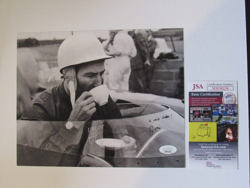 Sir Stirling Moss "Formula One Legend" signed Photograph + Authentication Carousel 1