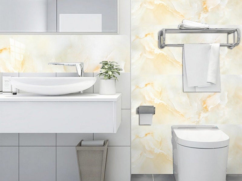 20Pcs 15x15cm Marble Style Tile Wall Stickers Removable Wallpaper Decal Style 2 Carousel 1