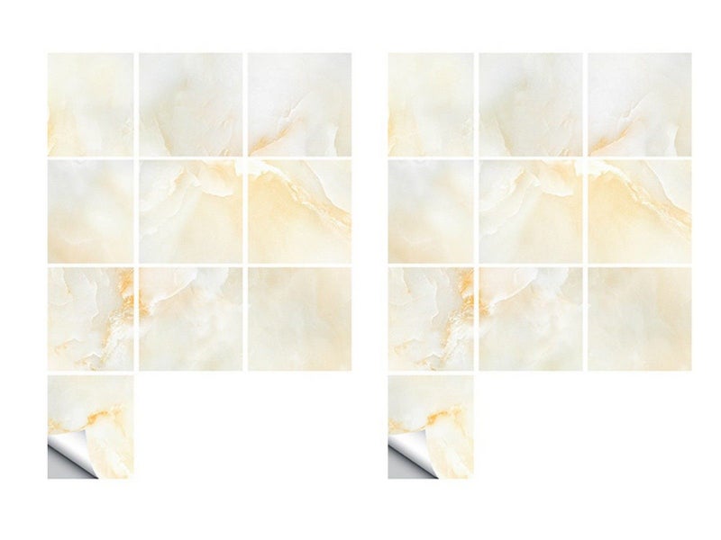 20Pcs 15x15cm Marble Style Tile Wall Stickers Removable Wallpaper Decal Style 2 Carousel 2