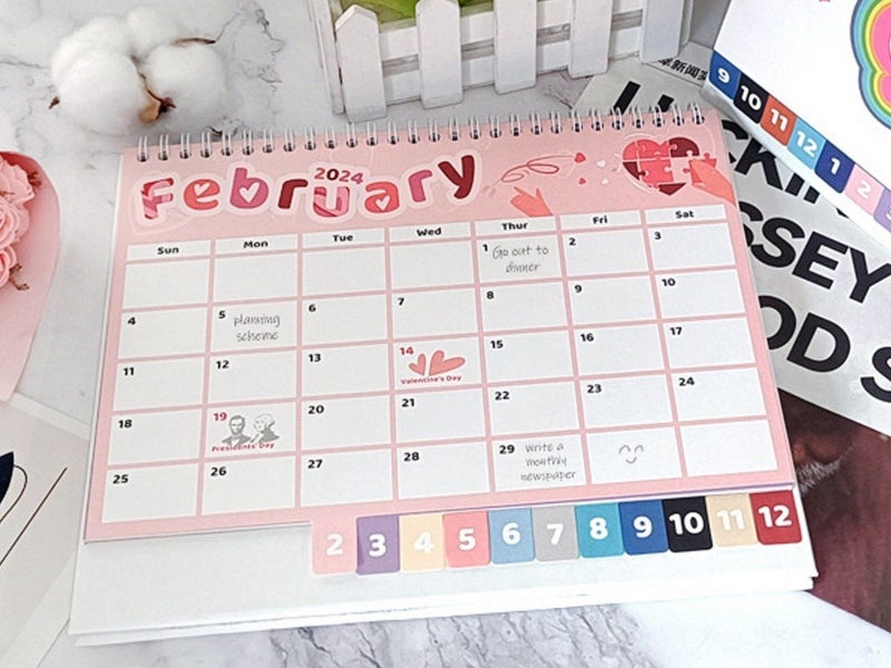 2024 Desk Calendar 16 Months Calendar for Home Office Planning and Organization Carousel 2