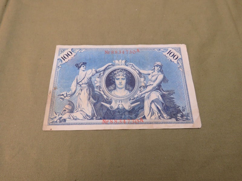 Awesome Huge Old German 100 Mark Reichsbanknote 1905 One Hundred Marks Banknote Carousel 2