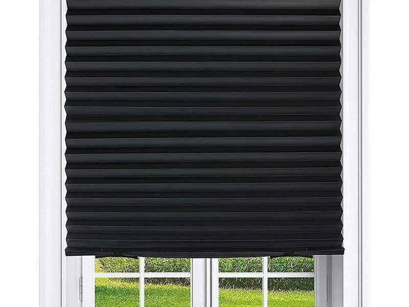 150x90cm Black Window Shades Pleated Blinds Light Blocking Pleated Shades Carousel 2