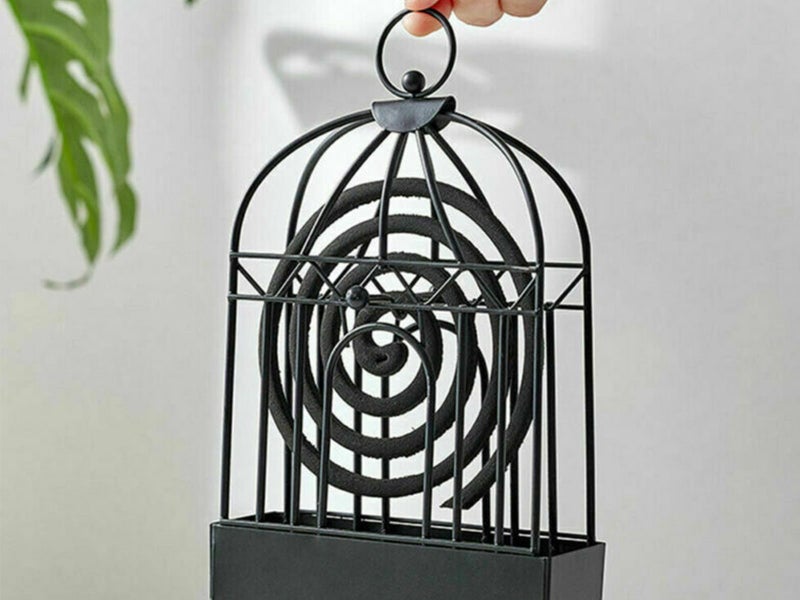 2X Birdcage Shape Hangable Mosquito Repellent Coil Holder Outdoor Home Decor Carousel 3