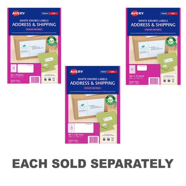 Avery Enviro 100% Recycled Labels White (100pk) Carousel 2