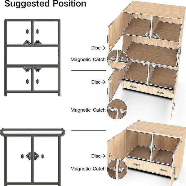 Magnetic Cabinet Door Catch With Magnets For Cabinet Door Latch Closer, Cabinet Carousel 3