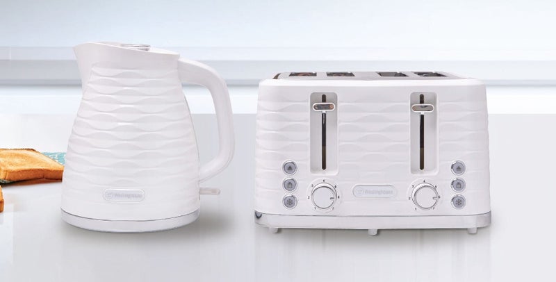 White Kettle and 4 Slice Toaster Pack Carousel 12