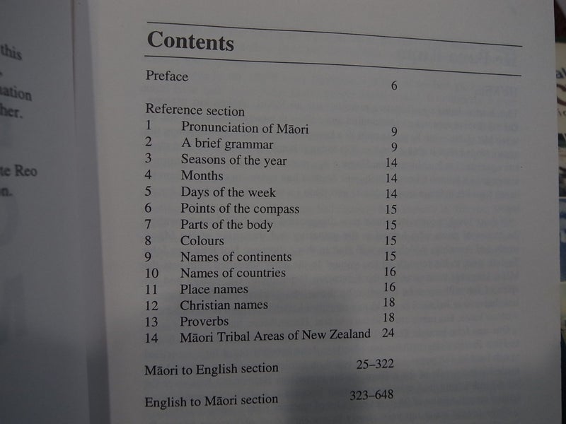 The Reed Dictionary of Modern Maori Maoiri-English English-Maori P M Ryan HB Carousel 1