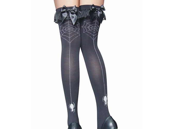Spider and web sexy above knee Stockings Carousel 1