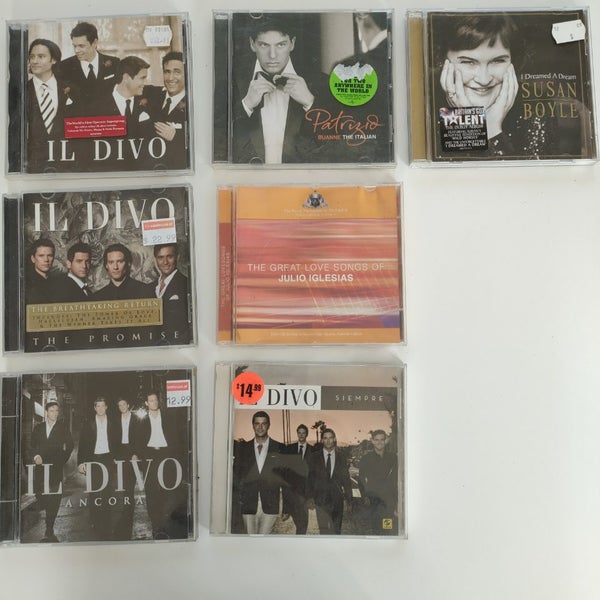 7x opera & singers CDs: Il Divo, Julio Iglesias, Patrizio, Susan Boyle Carousel 1