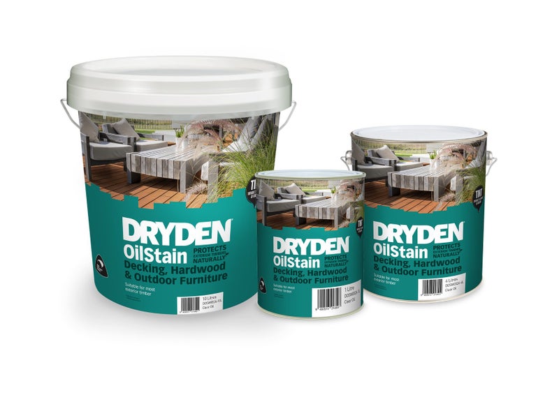 DRYDEN OilStain - Decking, Hardwood & Outdoor Furniture - 1 x 4L TIN Carousel 2
