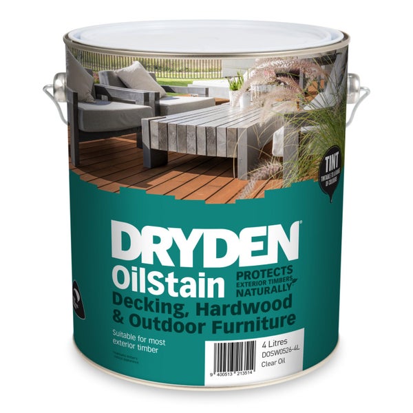 DRYDEN OilStain - Decking, Hardwood & Outdoor Furniture - 1 x 4L TIN Carousel 1