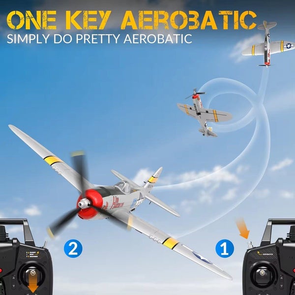 RC Plane - Ready To Fly - P47 Thunderbolt 400mm With 4Ch Remote and Gyro Carousel 2