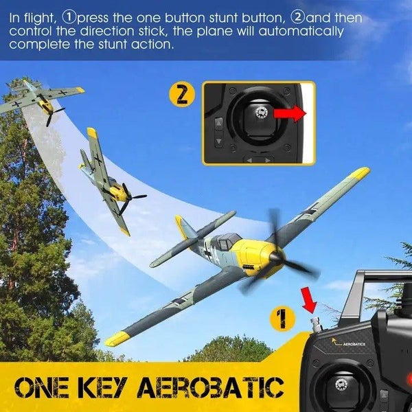 RC Plane - Ready To Fly - WWII Messerschmitt BF109 400mm With 4Ch Remote and ... Carousel 3