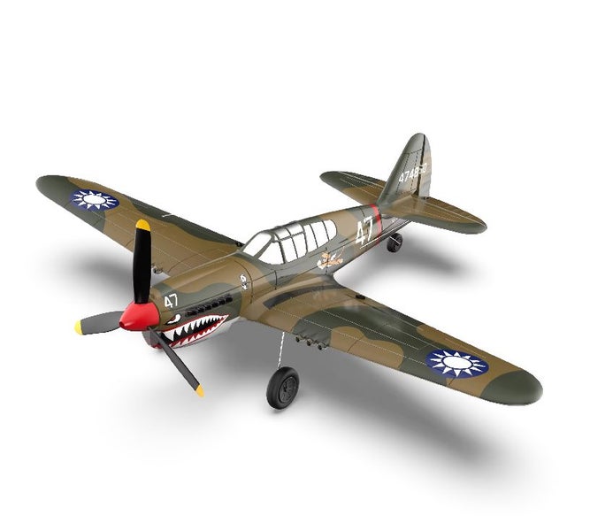 RC Plane - Ready To Fly - WWII P40 Warhawk 400mm With 4Ch Remote and Gyro Carousel 1
