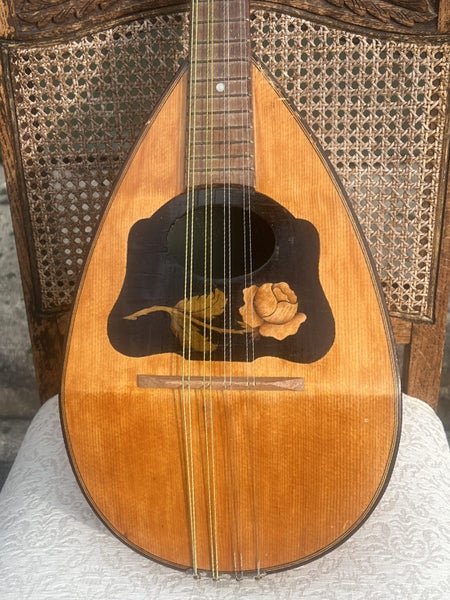 Antique/Vintage Spanish Bowl Round Back Wooden Mandolin Carousel 2