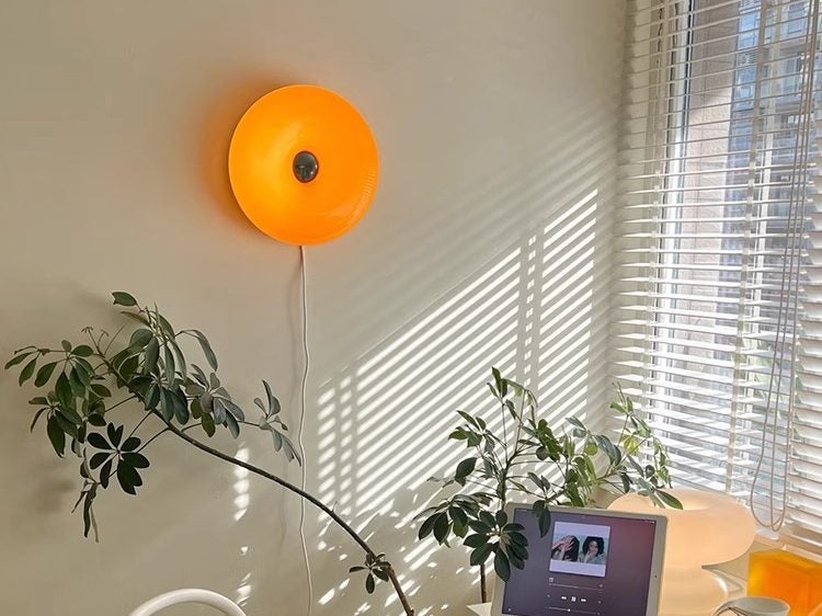 Vintage Orange Wall Lamp 30cm, Touch Dimming Carousel 2