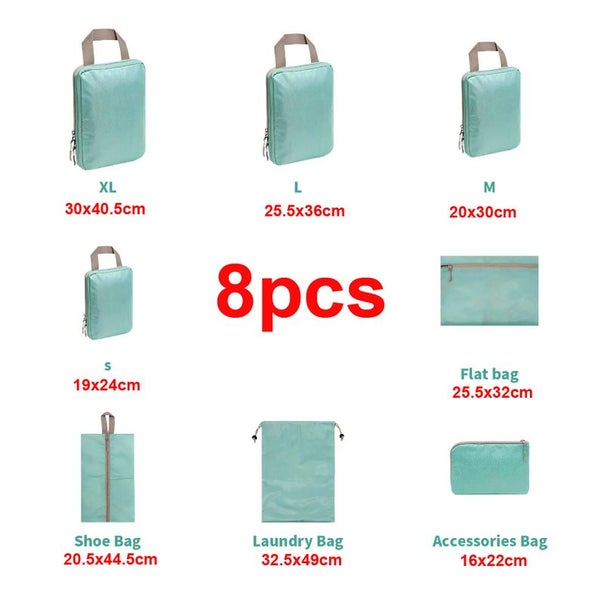 Compression Travel Packing Cubes Luggage Bags E0517BG8 Carousel 16