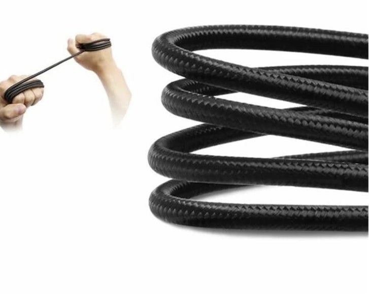 Braided USB 8 pin for iphone 1m 2amp Black Cable Carousel 2
