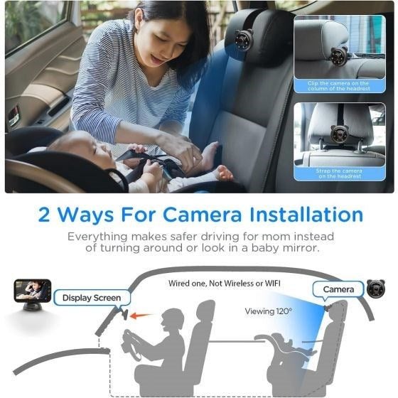 FXT Tech Car Seat Baby Monitor - Black Carousel 2