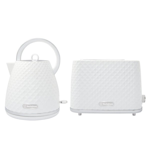Westinghouse Kettle and Toaster Twin Pack, Diamond White Carousel 2