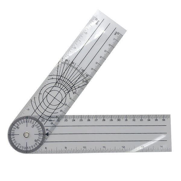 clear goniometer Angle Ruler 360 Degrees Rotatable Flexible Frosted PVC Semi Carousel 8