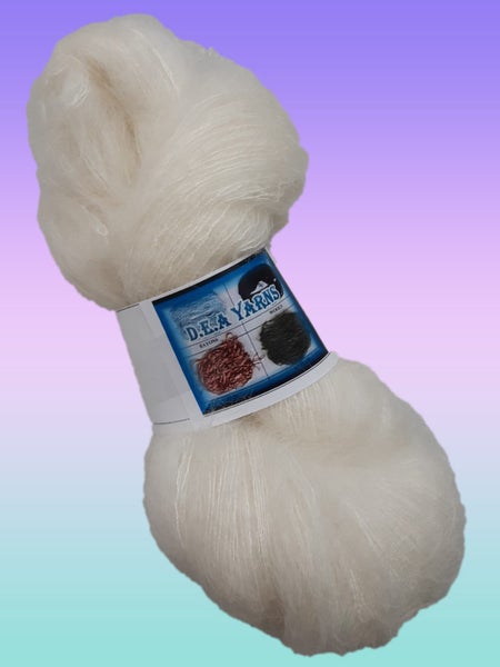 Silk Mohair 2ply Natural or Black 400 meters Carousel 1