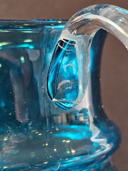 1970's Cobalt Blue Pop Art Glass Jug by Karl Friedrich. Carousel 5