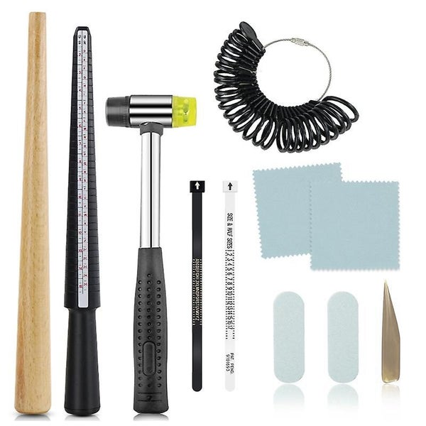 Ring Sizer Gauge Ring Mandrel Rubber Hammer Ring Making Tools i2742MZ0 Carousel 1
