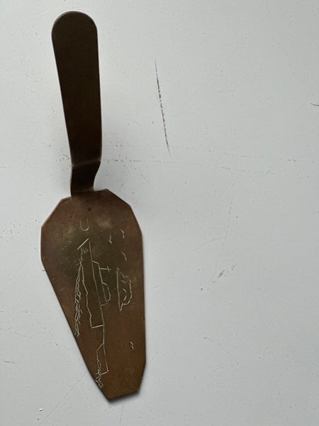 Vintage Brass Cake / Cheese Slice Carousel 5