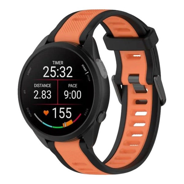 Garmin Forerunner 745 Dual Colour Silicone Watch Straps Carousel 1